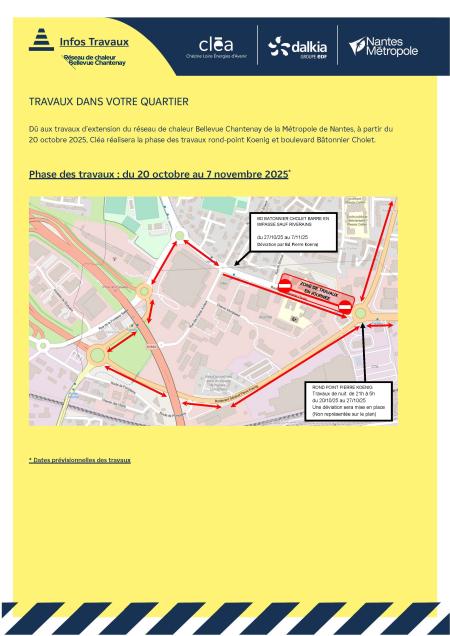 Extension du réseau de chaleur Bellevue Chantenay à Nantes Octobre - Novembre 2025 2