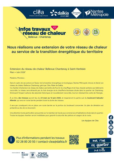 Extension du réseau de chaleur Bellevue Chantenay à Saint-Herblain 1